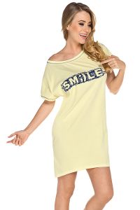 Koszula Nocna Model Smile kr.r. Yellow