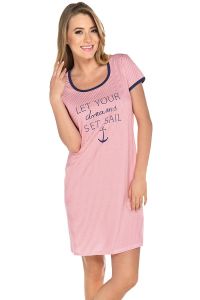 Koszula Nocna Model Imka kr.r. Pink