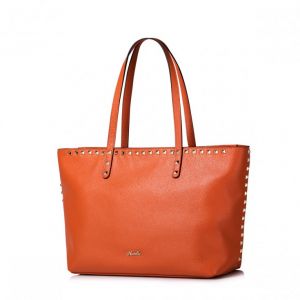 NUCELLE Praktyczna i pojemna damska torebka Pomarańczowa