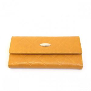 Bastien de Brisay Pikowany portfel skórzany żółty