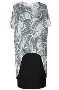 Sukienka FSU699 Black/White Paprocie
