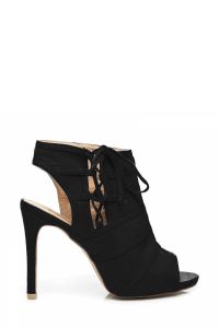 BOTKI NA SZPILCE OPEN TOE Czarny