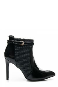 CZARNE ELEGANCKIE BOTKI SERGIO Czarny