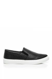CZARNE TRAMPKI SLIP ON SNAKE Czarny
