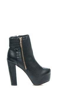 BOTKI BLOCK HEELS Czarny