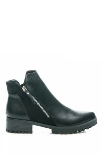 CIEPŁE BOTKI Z ZAMKIEM Czarny