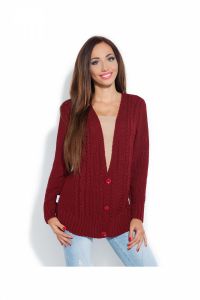 Klasyczny kardigan F179 Bordo