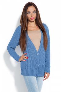 Klasyczny kardigan F179 Niebieski
