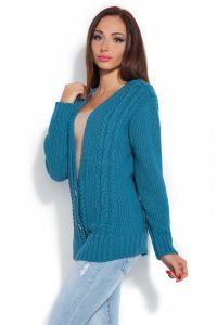 Klasyczny kardigan F179 Morski