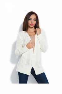 Klasyczny kardigan F179 Ecru