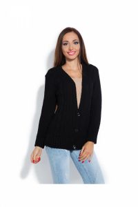 Klasyczny kardigan F179 Czarny