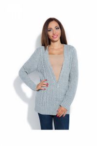 Klasyczny kardigan F179 Szary