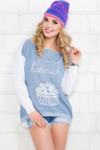 Równa babeczka F169 Jeans