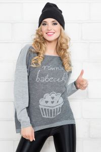 Równa babeczka F169 Szary