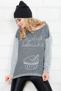 Ostra babeczka F168 Szary