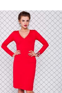 Sukienka z dżerseju GR1075 Red