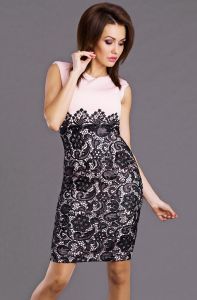 EMAMODA SUKIENKA - RÓŻOWY 6817-2