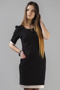 Sukienka Model Renia 5 Black/Light Beige