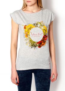 SALE Koszulka z napisem kwiaty